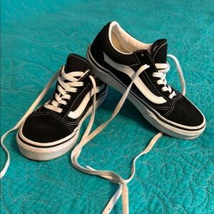 Vans Black and White Canvas Sneakers